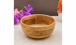 Rustic Mango Wood Serving Bowl