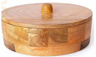 Designer Mango Wood Chapati Storage Box