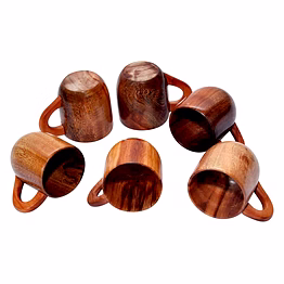 artisan acacia wooden beverage cup