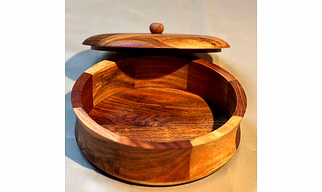 Artisan Acacia Wood Chapati Storage Box