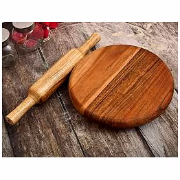 heritage wooden rolling board & pin set