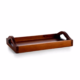 signature teak wood serving tray