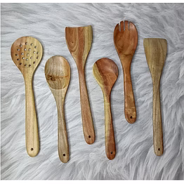 pure neem wood kitchen utensil set