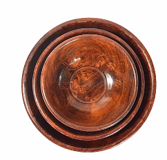 Heritage Sheesham Inlay Bowl Trio Set image 2