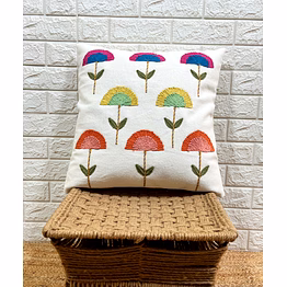 tulip shape handmade cotton cushion cover 18x18