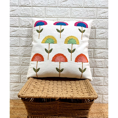 tulip shape handmade cotton cushion cover 18x18