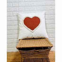 handmade heart shape pillow cover 18x18