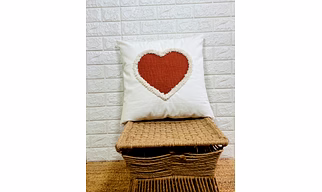 Handmade Heart Shape Pillow Cover 18x18