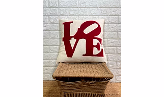 Love Hand Crafted Pillow Cover 18x18
