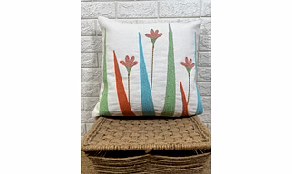 Tufted Embroidery cotton cushion cover