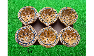 6 pack Decorative Clay Diya