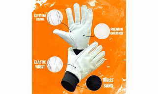 Goat Leather Work Gloves with Elastic Wrist, Soft Durable Safety Gloves for Personal & Industrial Work