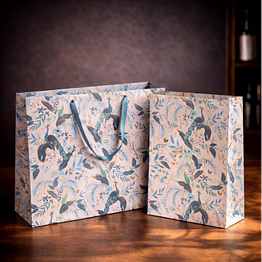 sustainable peacock paper bags with a premium finish | tree-free paper