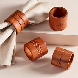wooden napkin rings