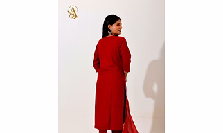 Marron Mirage Kurta Set