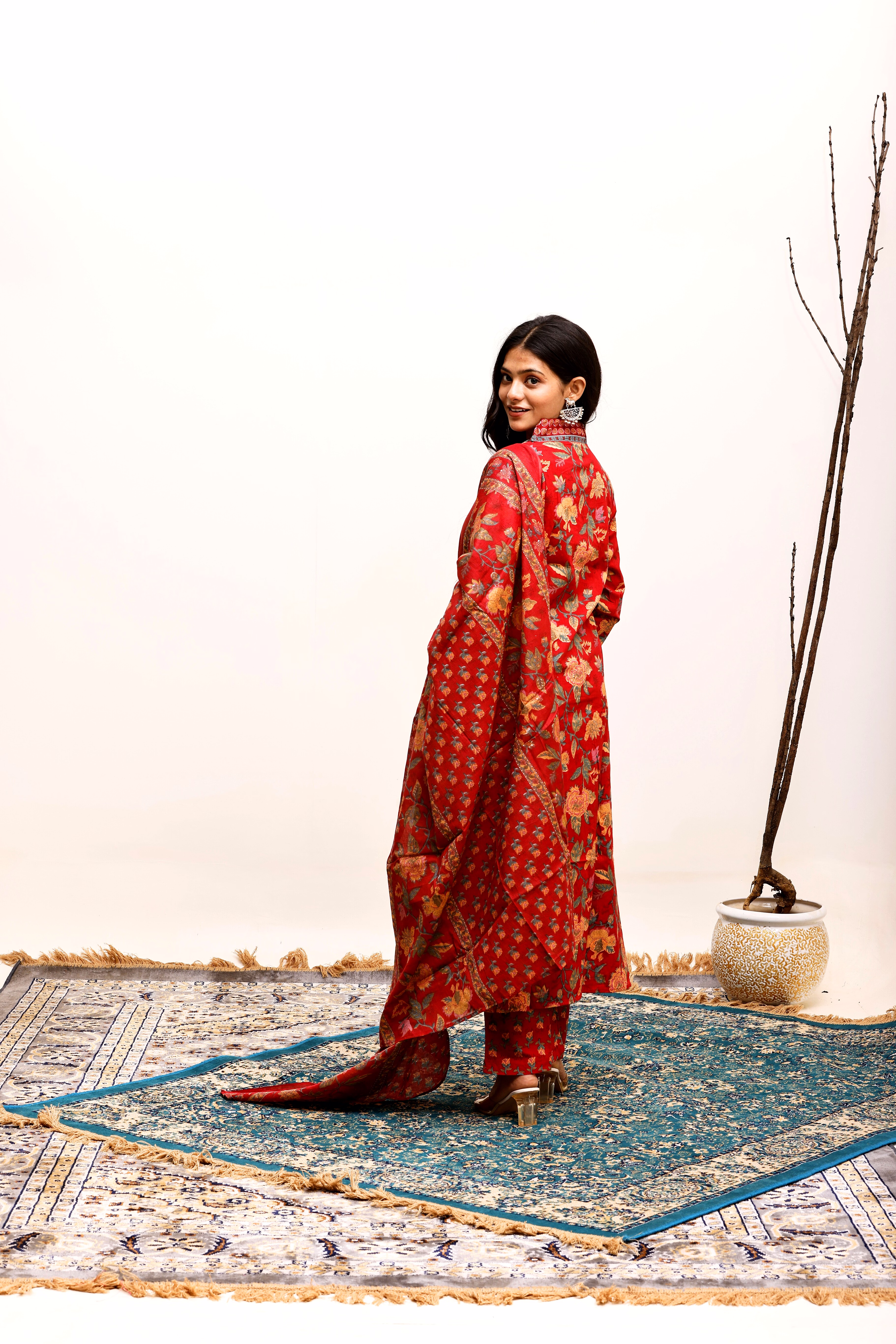 Zehra Russet Bloom Suit Set image 2