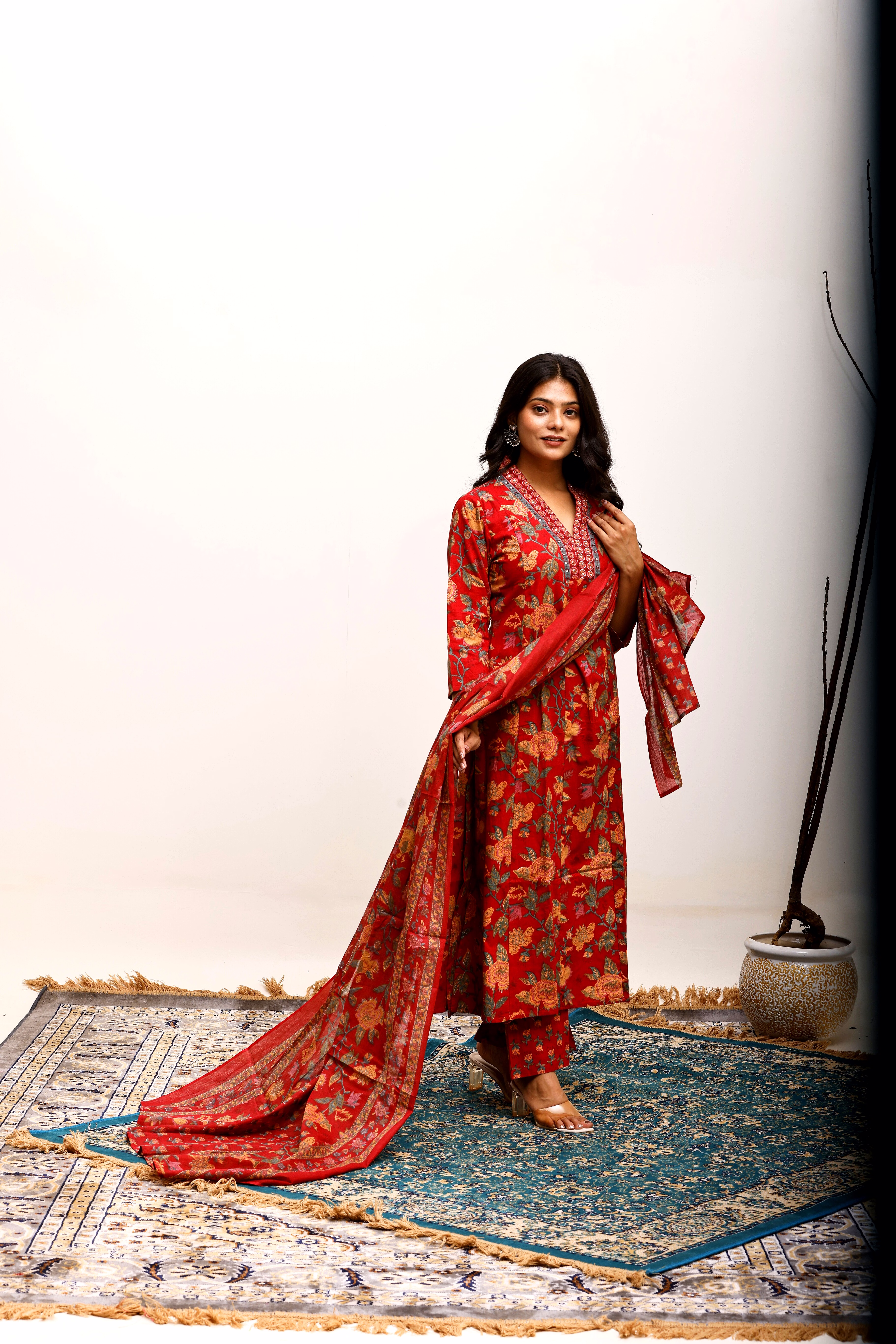 Zehra Russet Bloom Suit Set image 3