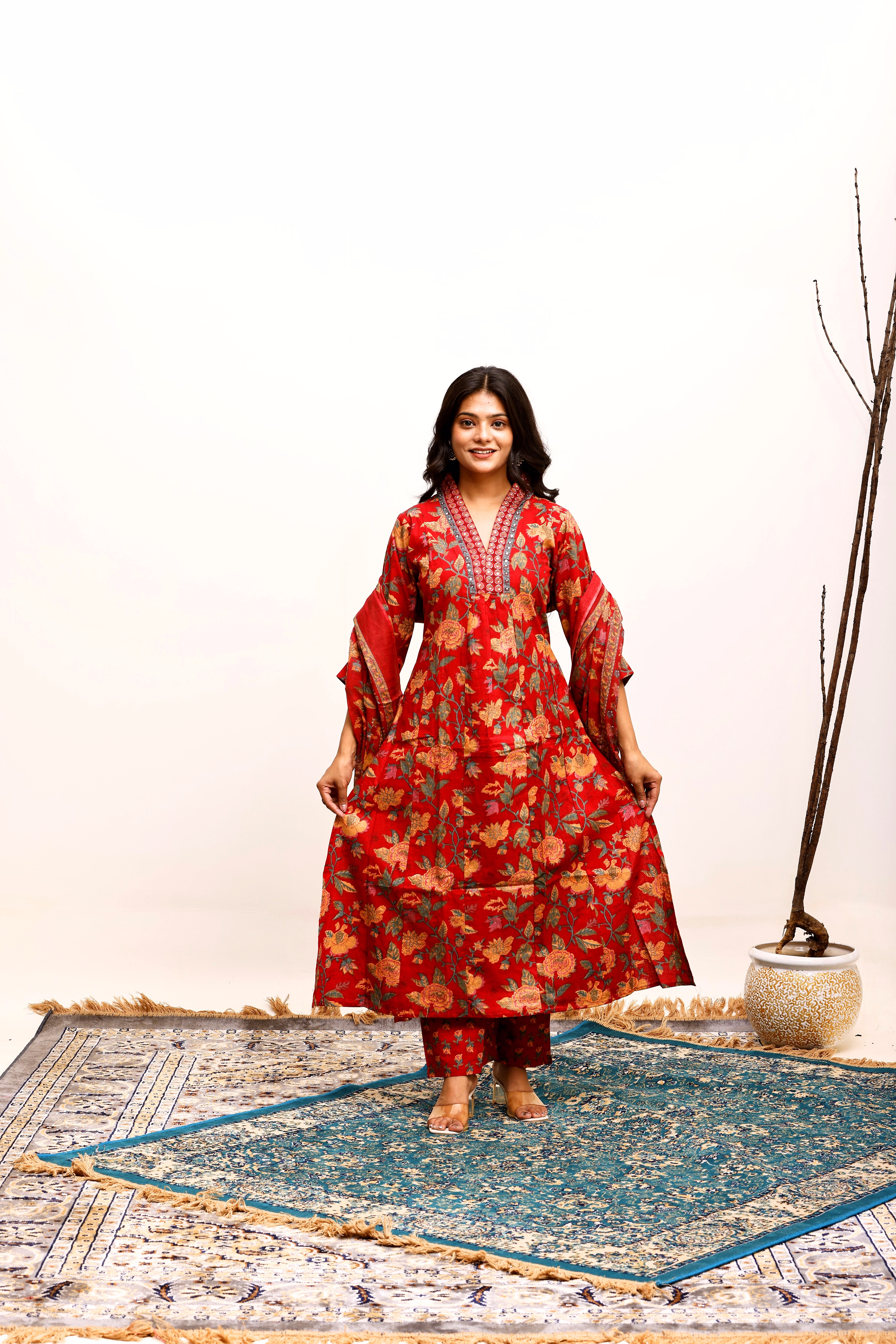 Zehra Russet Bloom Suit Set image 4