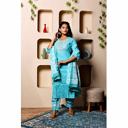 aafreen sky suit set