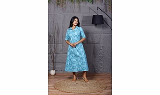 Sea Bloom Shirt Dress