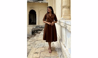 Cotton Cocoa Wrap Dress