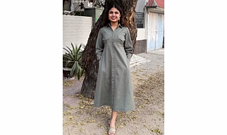 Olive Trail Shirt Dress