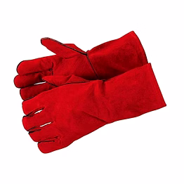 red welding gloves