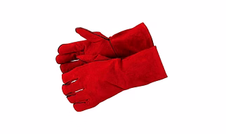 RED WELDING GLOVES