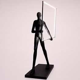 triivvayu minimalist 6ft square led sculptural lamp - modern geometric lighting