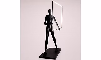 Triivvayu Minimalist 6ft Square LED Sculptural Lamp - Modern Geometric Lighting