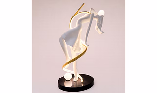 Triivvayu 6ft Spiral Light Dancing Lady Sculpture - Modern Figurative Lamp