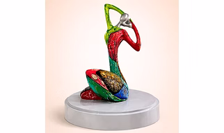 Triivvayu Sitting Lady Abstract Fiberglass Resin Showpiece