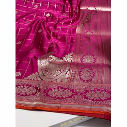 banarasi handwoven pure satin silk