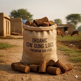 cow dung logs