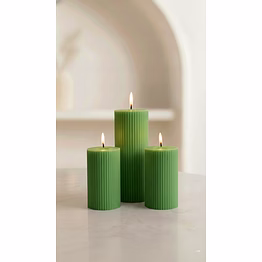 ripped pillar candle