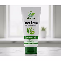 tea tree face wash with natural botanical extracts for acne control, deep cleansing and oil balance