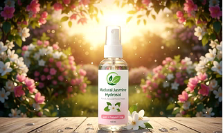 Madurai Jasmine Hydrosol Steam-Distilled Floral Water for Skin Hydration, Refreshing Care and Aromatic Use