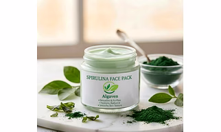 Spirulina Face Pack Enriched with Natural Algae Extract for Skin Detox, Brightening and Nourishing Care