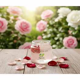 rose gel enriched with natural rose extract for skin hydration, soothing care and refreshing glow