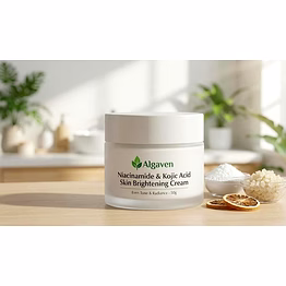 niacinamide and kojic acid skin brightening cream for even skin tone, pigmentation reduction and radiant glow