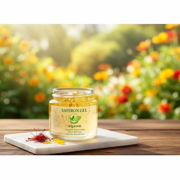 saffron gel enriched with natural saffron extract for skin brightening, hydration and radiant glow