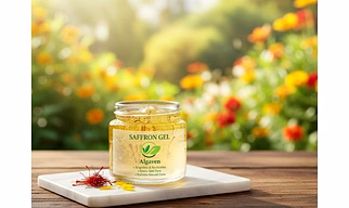 Saffron Gel Enriched with Natural Saffron Extract for Skin Brightening, Hydration and Radiant Glow