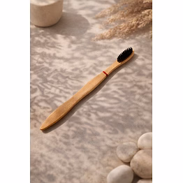 ecosmile bamboo toothbrush with charcoal bristles – sustainable biodegradable oral care brush