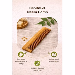 neem wood comb – natural herbal hair care comb