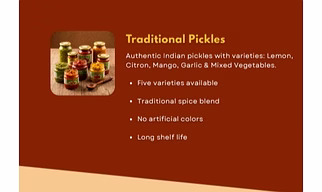 Traditional Pickles, Natural Honey, Cane Sugar, Palm Jaggery Powder