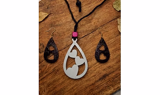 Handmade Lightweight wooden Jewelry set