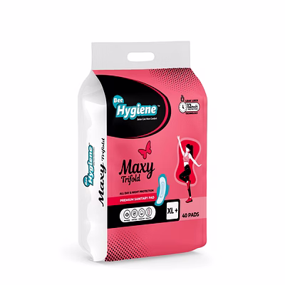 bee hygiene maxy trifold sanitary pads (xl+/xxl)