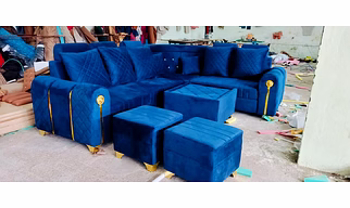 L-Shape Leather Sofa Set
