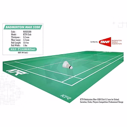 ktr badminton court 5.2mm thick bwf approved
