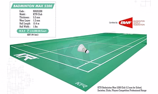 KTR Badminton Court 5.2mm Thick BWF Approved